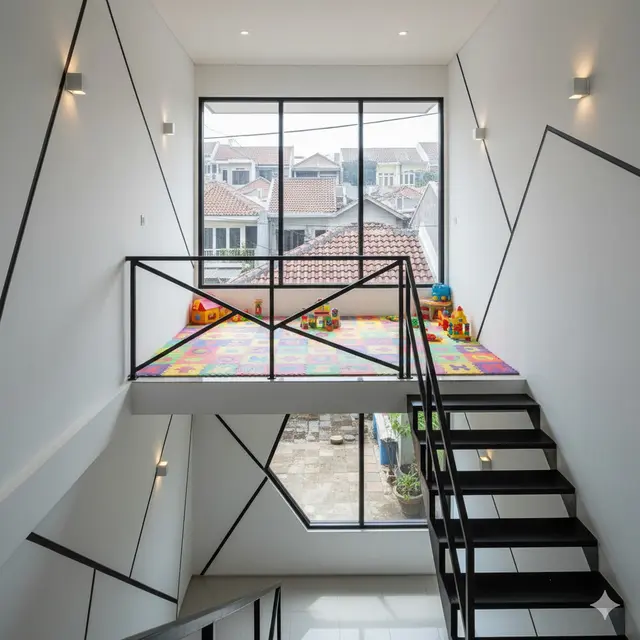 Inspirasi Rumah Kontemporer Murah dengan Mezzanine