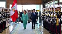 Presiden Republik Peru Dina Ercilia Boluarte Zegarra, tiba di Indonesia pada Minggu (10/8/2025) sore. (Foto: Biro Pers Sekretariat Presiden)