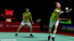 Ganda putra Indonesia, Kevin Sanjaya Sukamuljo/Marcus Fernaldi Gideon, berhasil meraih kemenangan dua gim langsung atas wakil Prancis, Lucas Corvee/Ronan Labar, pada babak kedua Indonesia Masters 2021. (Badminton Photo/Raphael Sachetat)