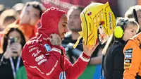 Lewis Hamilton saat meraih Kualifikasi Sprint Race F1 GP China 2025. (Hector RETAMAL/AFP)