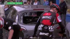 Berita video insiden tabrakan beruntun di Tour of Britain, belasan pebalap tabrak mobil yang terparkir. This video presented by BallBall.