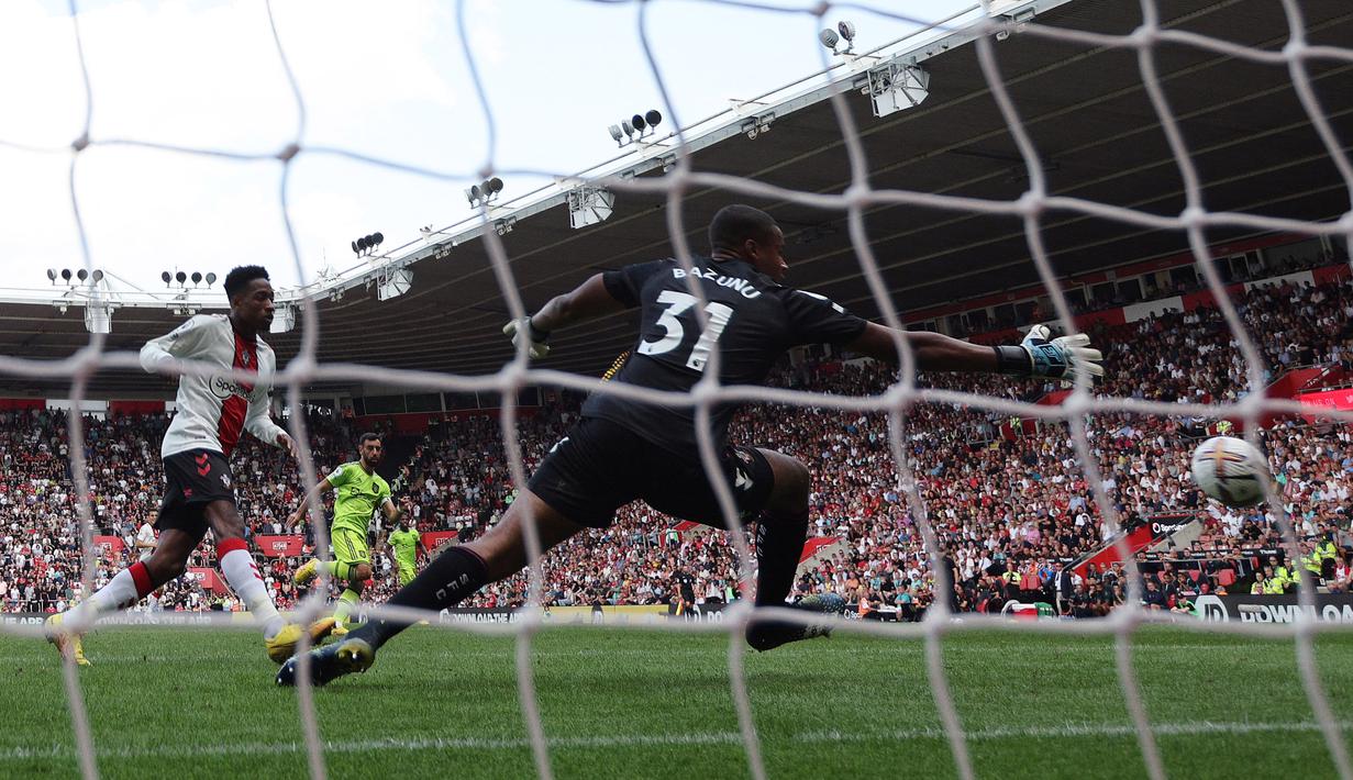 Gol semata wayang Bruno Fernandes pada menit ke-55 membuat Setan Merah telah kembali ke jalur kemenangan. (AFP/Adrian Dennis)