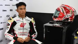 Mario akan berjuang tanpa rekannya, Somkiat Chantra pada balapan yang berlangsung di Sirkuit Motegi, Motegi, Jepang. (AFP/Toshifumi Kitamura)