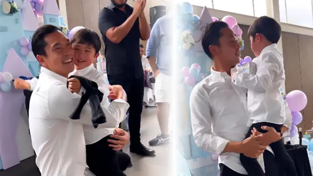 Keakraban Harvey Moeis dengan sang anak, Rafa. (Foto: Instagram/@sandradewi88)