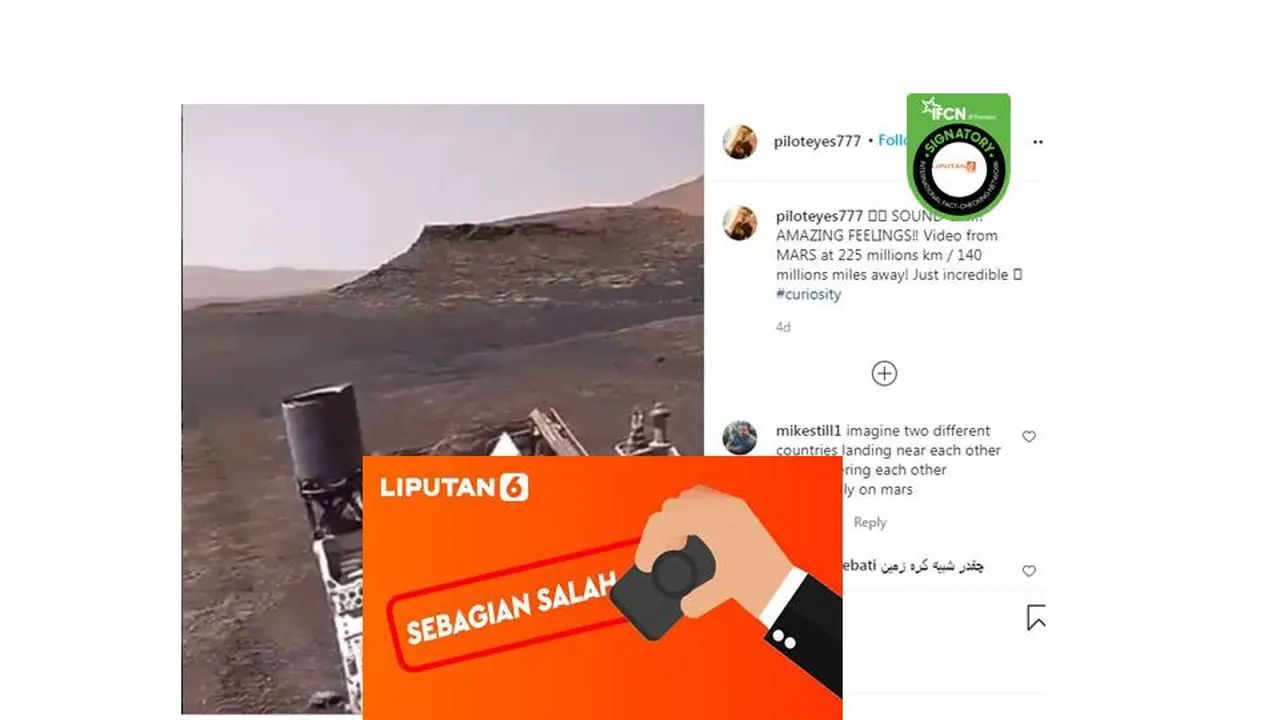 Cek Fakta video dari Planet Mars