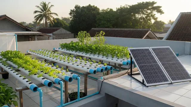 Kebun Hidroponik di Atap Rumah