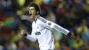 2. Berkat talenta yang dimiliki, pada musim pertama Alvaro Morata langsung berhasil menembus skuat senior Real Madrid. Bersama Los Blancos, Morata sudah tampil 37 kali di ajang La Liga dengan torehan 10 gol. (AFP/Jose Jordan)