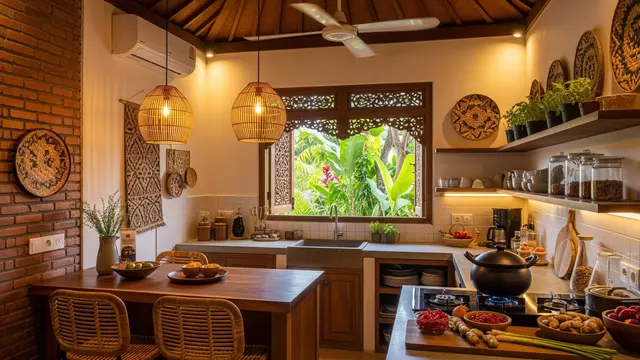 Inspirasi Dapur Kecil untuk Memasak Lama Tanpa Terasa Panas/Foto: AI Generated