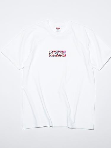 Motif Bunga Dan Tengkorak Di T Shirt Andalan Supreme Untuk
