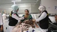 Jemaah haji sedang menjalani perawatan di KKHI, Madinah. Darmawan/MCH 2019