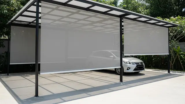 Desain Paranet untuk Carport