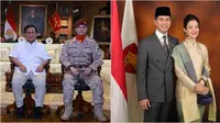 Budisatrio Djiwandono, bersama Prabowo Subianto (kiri). Budisatrio Djiwandono dan istri (kanan). (sumber: Instagram/@budidjiwandono)