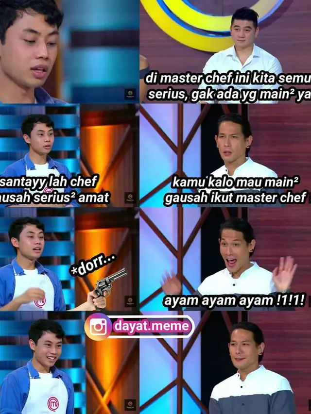Meme Lucu Chef Arnold saat Menilai Masakan peserta MasterChef ini Bikin Ketawa