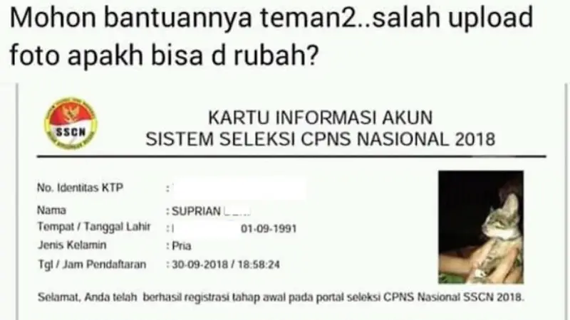 Kelakuan Kocak Foto Pendaftar CPNS, Bikin Ngakak