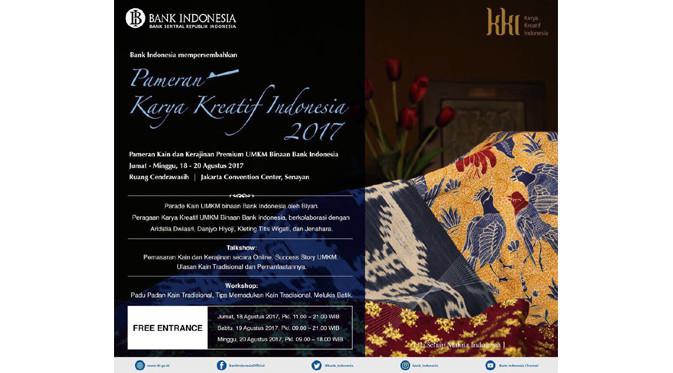 Anda dapat mengunjungi pameran KKI mulai dari Jumat, 18 Agustus 2017 hingga Minggu, 20 Agustus 2017, di Jakarta Convention Center