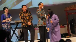 Acara pamitan Jokowi yang dikemas dalam acara silaturahmi Gubernur DKI itu diadakan di Istora Senayan, Jakarta, (16/10/14). (Liputan6.com/Herman Zakharia)