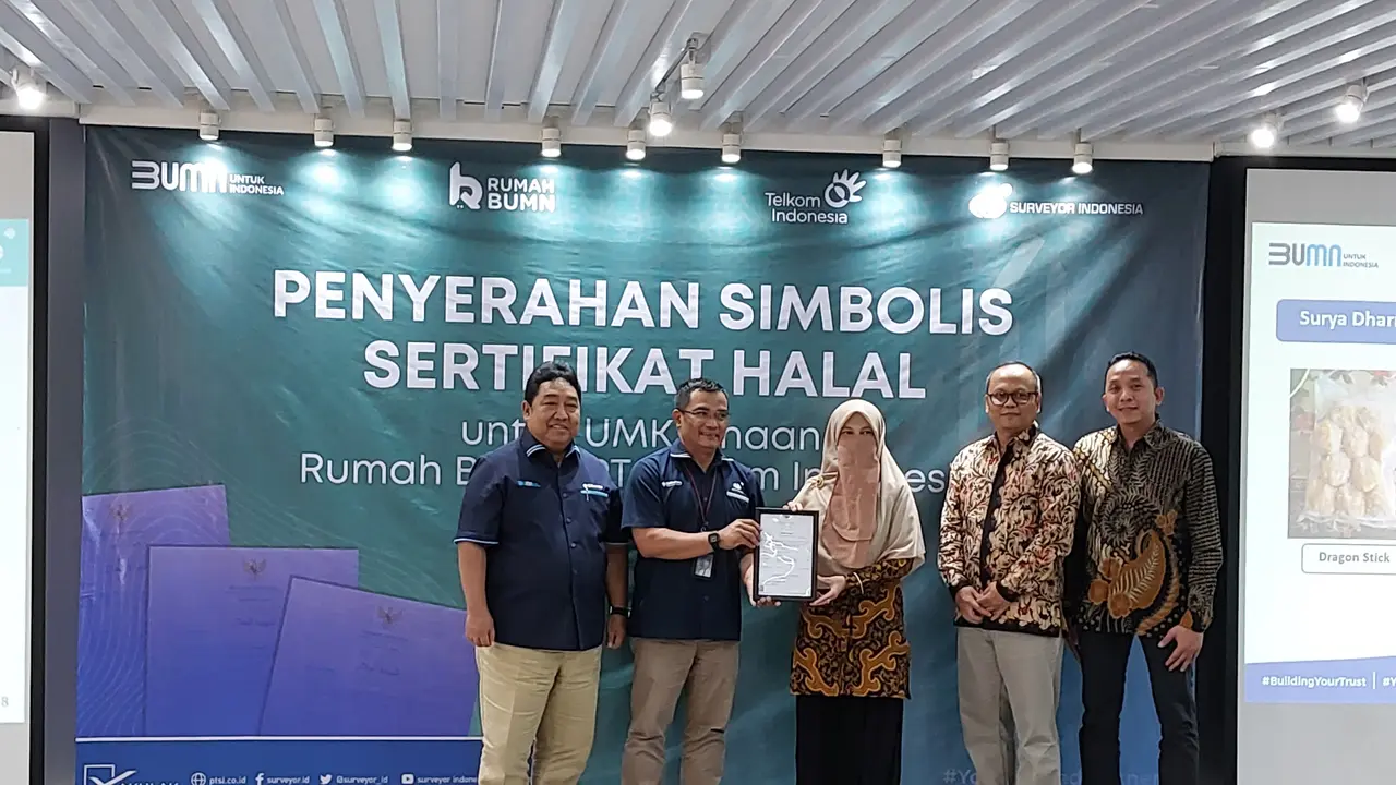 PT Surveyor Indonesia (PTSI) telah merampungkan sertifikasi halal terhadap 248 usaha menengah dan kecil (UMK) binaan PT Telkom Indonesia.