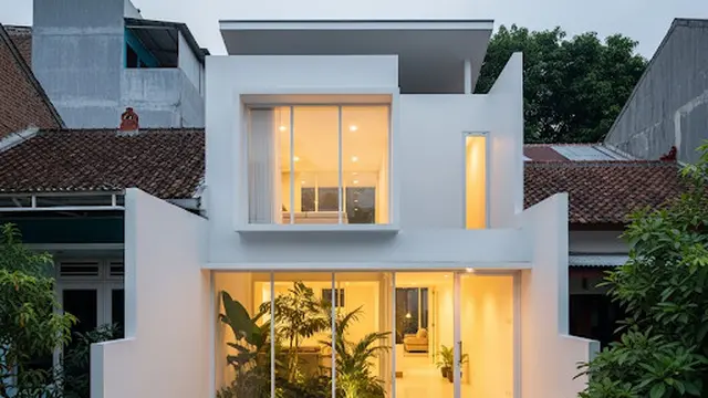 Desain Rumah Terbuka dengan Taman Mini