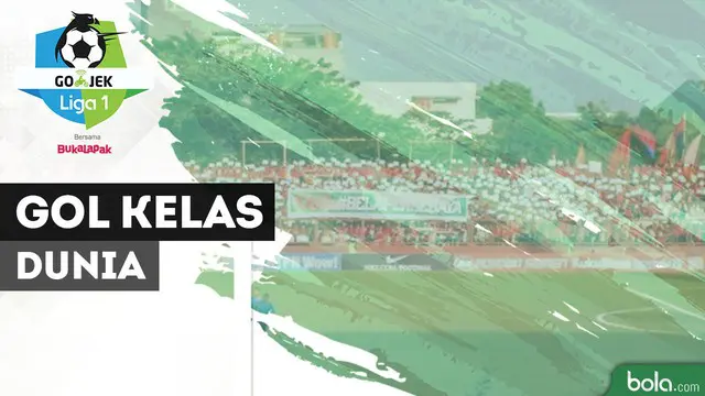 Striker Mitra Kukar, Fernando Rodriguez Ortega mencetak gol spektakuler saat menghadapi PSM Makassar