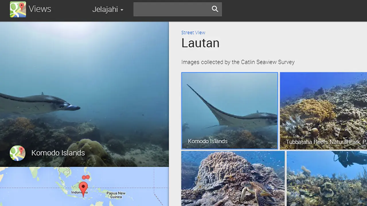 Panorama Bawah Laut Indonesia Juga Tersedia di Google Street View