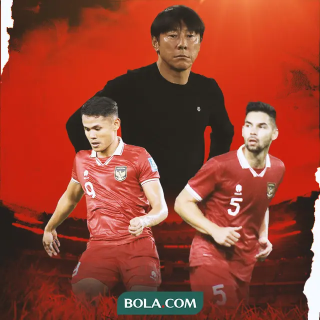 Timnas Indonesia - Shin Tae-yong Diapit Sandy Walsh dan Dimas Drajad