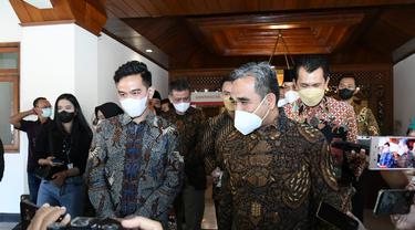 Sekjen Gerindra Ahmad Muzani bertemu Wali Kota Solo Gibran Rakabuming Raka