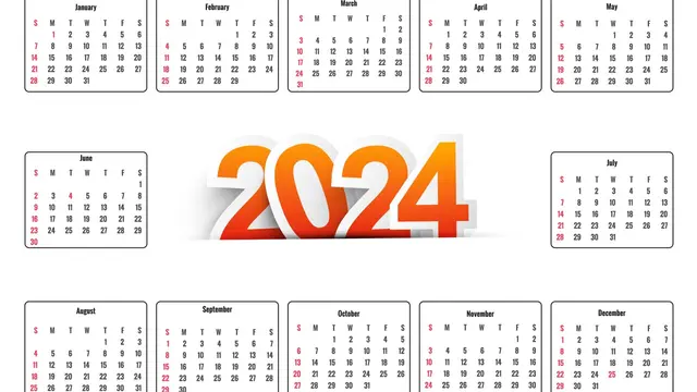 Ilustrasi kalender 2024