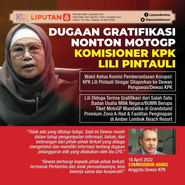 Infografis Dugaan Gratifikasi Nonton MotoGP Komisioner KPK Lili Pintauli. (Liputan6.com/Trieyasni)