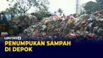 Penampakan Tumpukan Sampah yang Menggunung di Depok