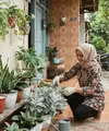Tanaman yang cocok ditanam wanita virgo yang suka semuanya rapi model  (AI generated)