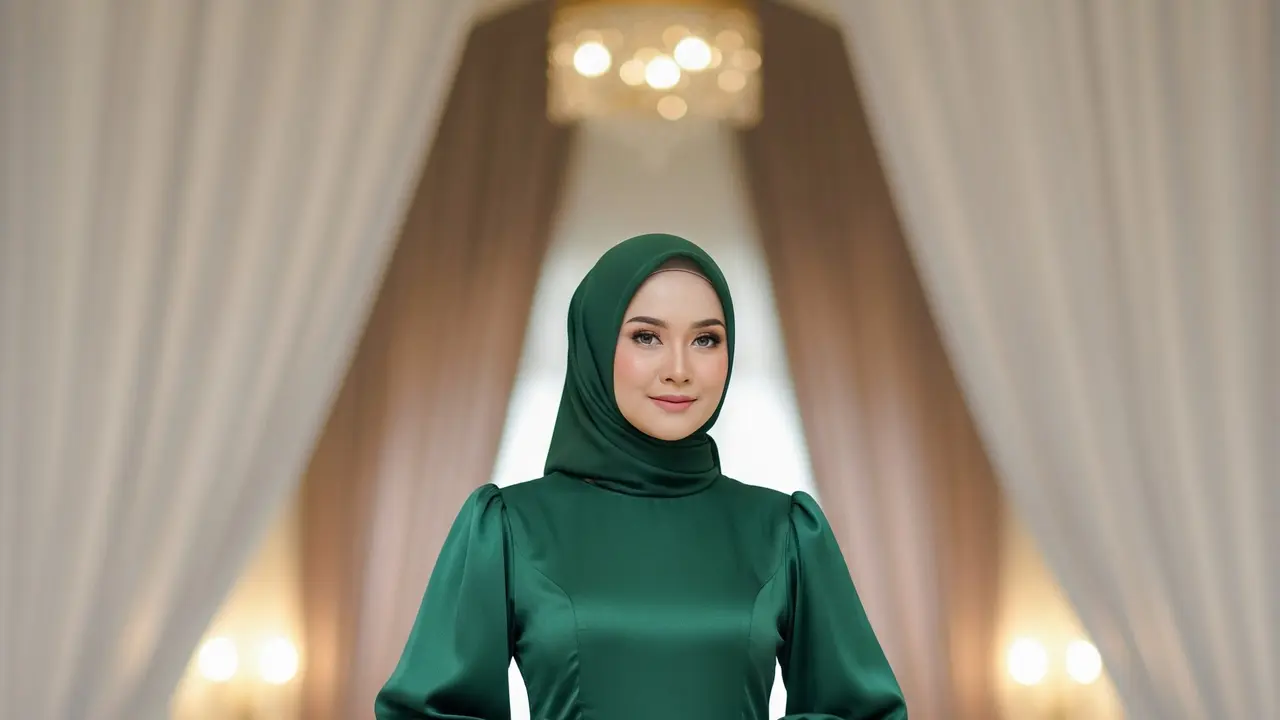 9 Model Gamis Polos Tapi Elegan untuk Kondangan, Tampil Anggun