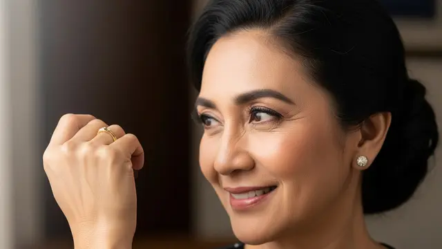 Model Gelang Emas Mewah Namun Ringan untuk Usia 50 Tahun (AI)