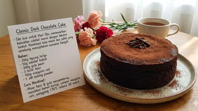 Classic Dark Chocolate Cake (Gemini AI)
