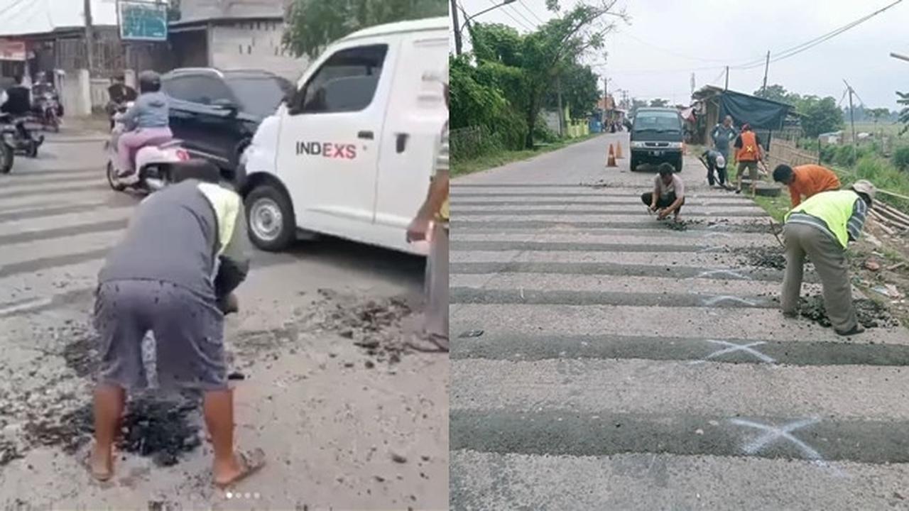 Viral, Ini 6 Momen Warga Bongkar 20 Baris Polisi Tidur di Tangerang