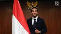 Striker tim nasional (timnas) Indonesia, Ezra Walian (Liputan6.com/Helmi Fithriansyah)