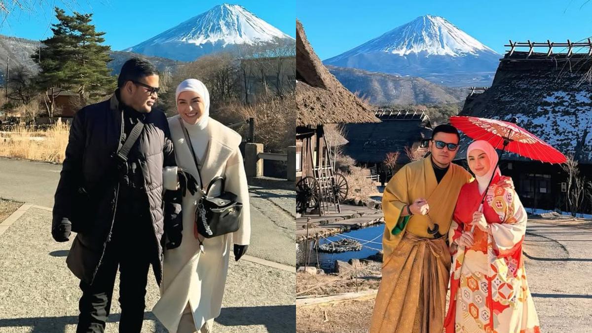 Pesona Menawan Irish Bella Liburan di Gunung Fuji, Jepang, Makin Romantis dengan Suami