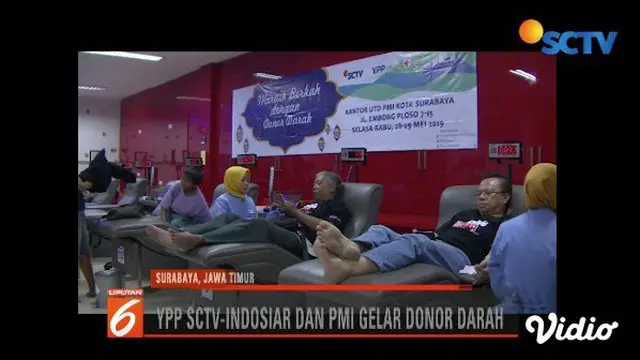 YPP SCTV-Indosiar bekerja sama dengan PMI menggelar donor darah di sejumlah daerah.
