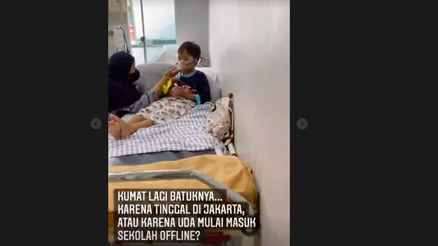 Putra Zaskia Adya Mecca Dilarikan ke UGD Karena Saturasi Oksigen Rendah. (instagram.com/hanungbramantyo)