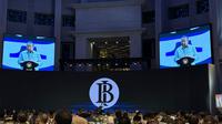 Gubernur Bank Indonesia, Perry Warjiyo dalam Pertemuan Tahunan Bank Indonesia, di Kantor Pusat Bank Indonesia, Jakarta, Jumat (29/11/2024) (dok: Tira)