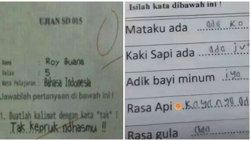 6 Jawaban Nyeleneh Murid Pakai Bahasa Sehari-hari Ini Bikin Dahi Guru Berkerut