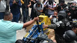 Sebelumnya, kerusuhan penjara pecah di Penjara Wanita (Centro Femenino de Adaptación Social, Támara), di Támara, Honduras pada tanggal 20 Juni 2023. (AFP/Orlando Sierra)