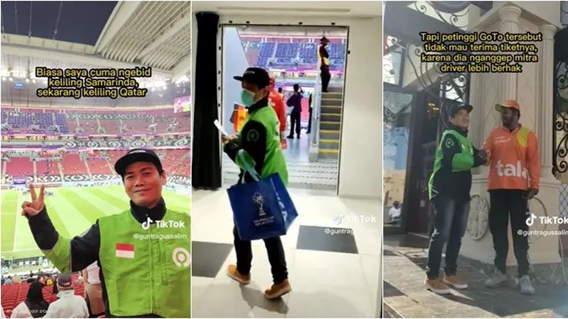 Viral Driver Ojol Nonton Langsung Piala Dunia di Qatar, Ini Kisah Hebatnya