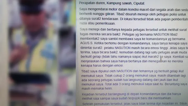 Polantas pukul pengendara