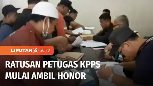 VIDEO: Ratusan Petugas KPPS di Bekasi Antre Mengambil Honor