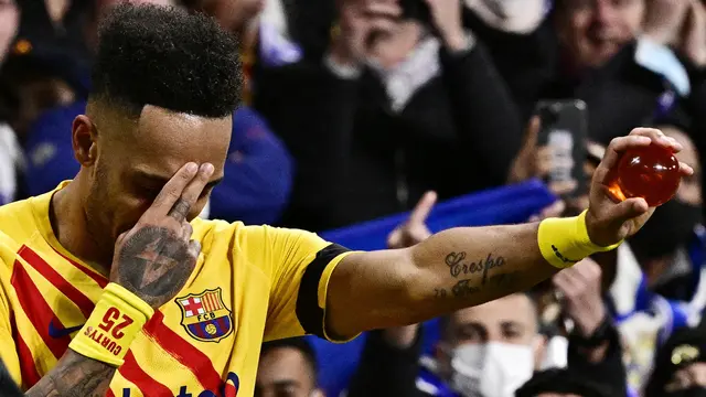 Foto: Sepak Terjang Pierre-Emerick Aubameyang, Dibuang Arsenal Jadi Bintang di Barcelona