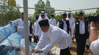 Menteri Agama Lukman Hakim Saifuddin mengecek persiapan Arafah, Mudzalifah dan Mina (Armina). (Liputan6.com/Wawan Rubiyanto)