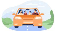 Ilustrasi mengemudi, berkendara, road trip keluarga. (Image by pch.vector on Freepik)