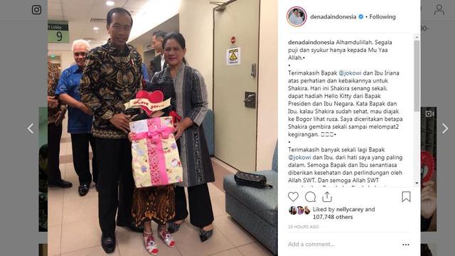 Jokowi Jenguk Anak Denada