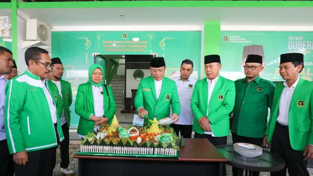 Plt Ketua Umum Partai Persatuan Pembangunan (PPP) Muhamad Mardiono meresmikan kantor Dewan Pimpinan Wilayah (DPW) PPP Sulawesi Tenggara (Sultra), di Laode Hadi, Kecamatan Wua-Wua, Kendari. (Istimewa)