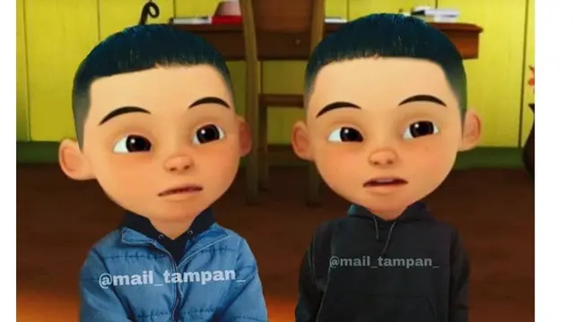 6 Editan Foto upin da Ipin Jadi Oppa Korea Ini Geleng Kepala